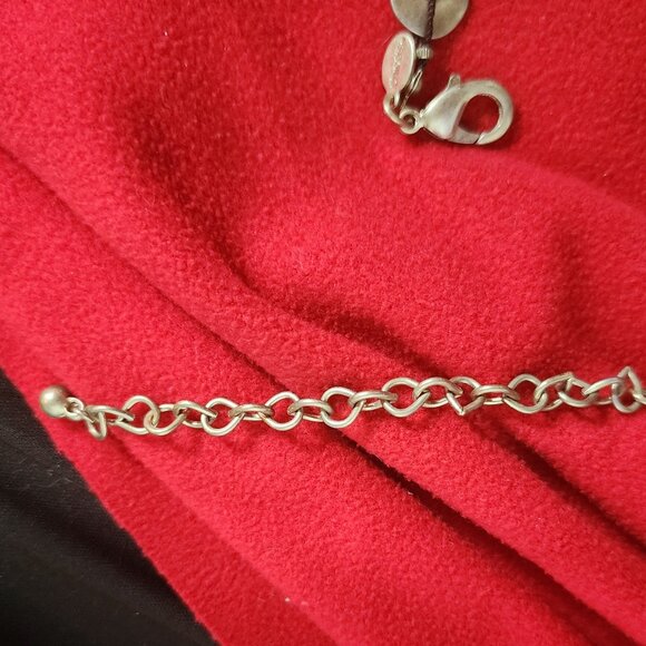 Chico's Vintage Gold Tone Threaded Metal Circle Adjustable 40" Necklace 3.5" Ext - Picture 13 of 16